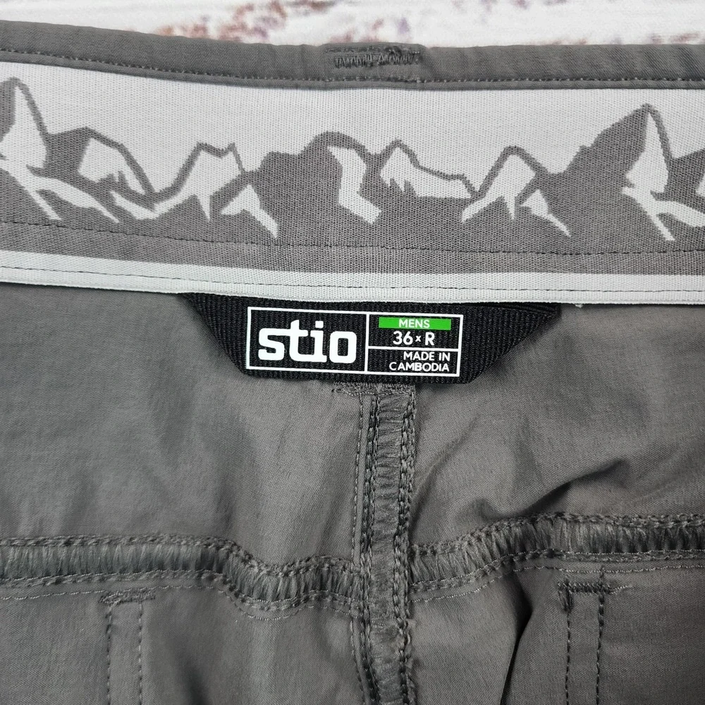 Stio Cut Bank Pant Mens 36xR Gray Nylon Stretch Hiking Outdoor Travel Pants